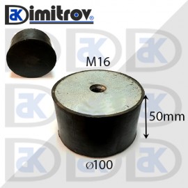 Антивибрационен тампон М16 х Ø 100 х 50 mm